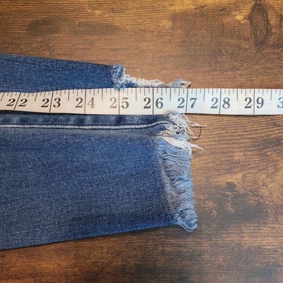 KanCan Jeans Size 14 Skinny Ankle High Rise Medium Light Wash Denim Raw Hem - Picture 8 of 9